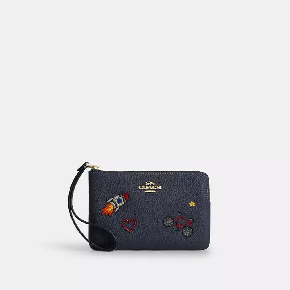 Coach Corner Zip Wristlet (rocket) - Picture 2 of 6